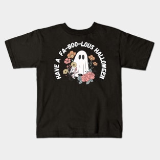 Have a  fa-boo-lous Halloween! With ghost graphic Kids T-Shirt